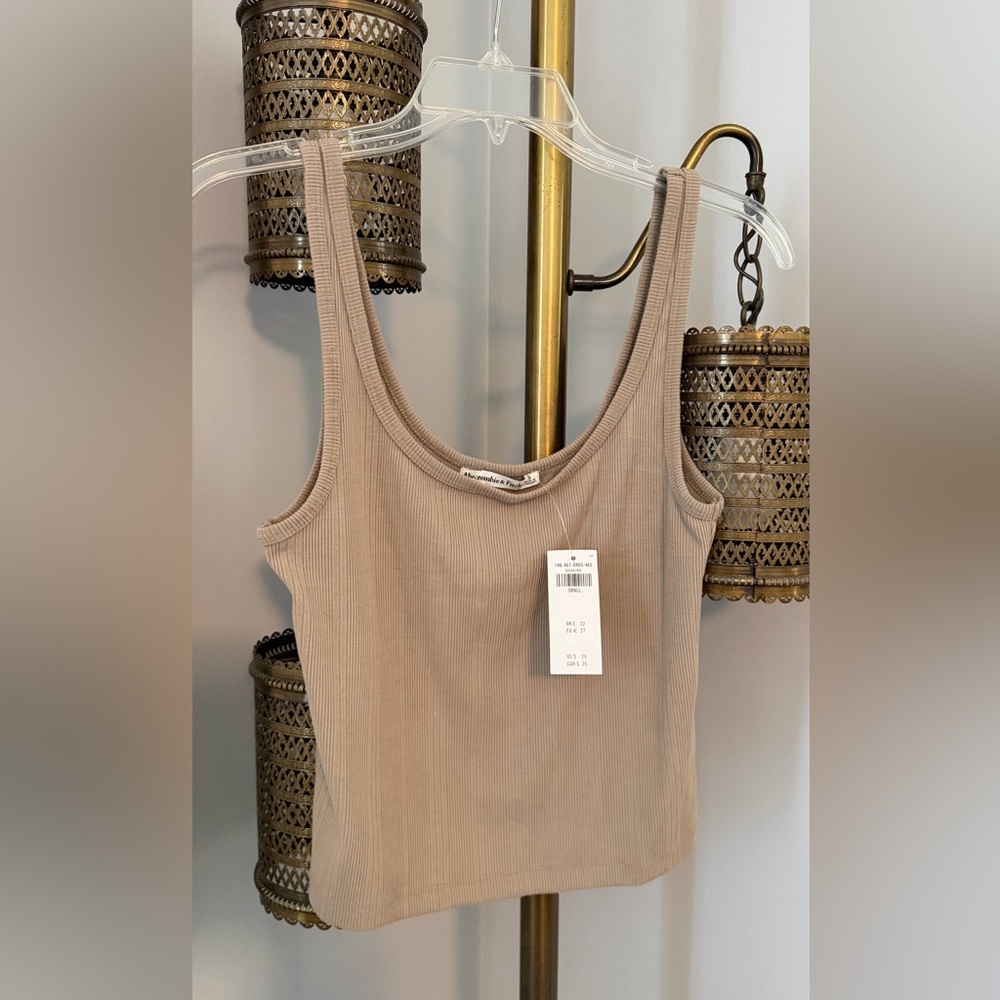Abercrombie Tan Ribbed Tank Top
